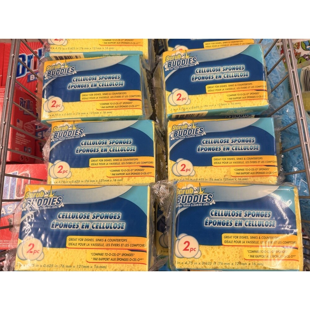 Scrub Buddies Cellulose Sponges 2 pack (LOT OF 24)